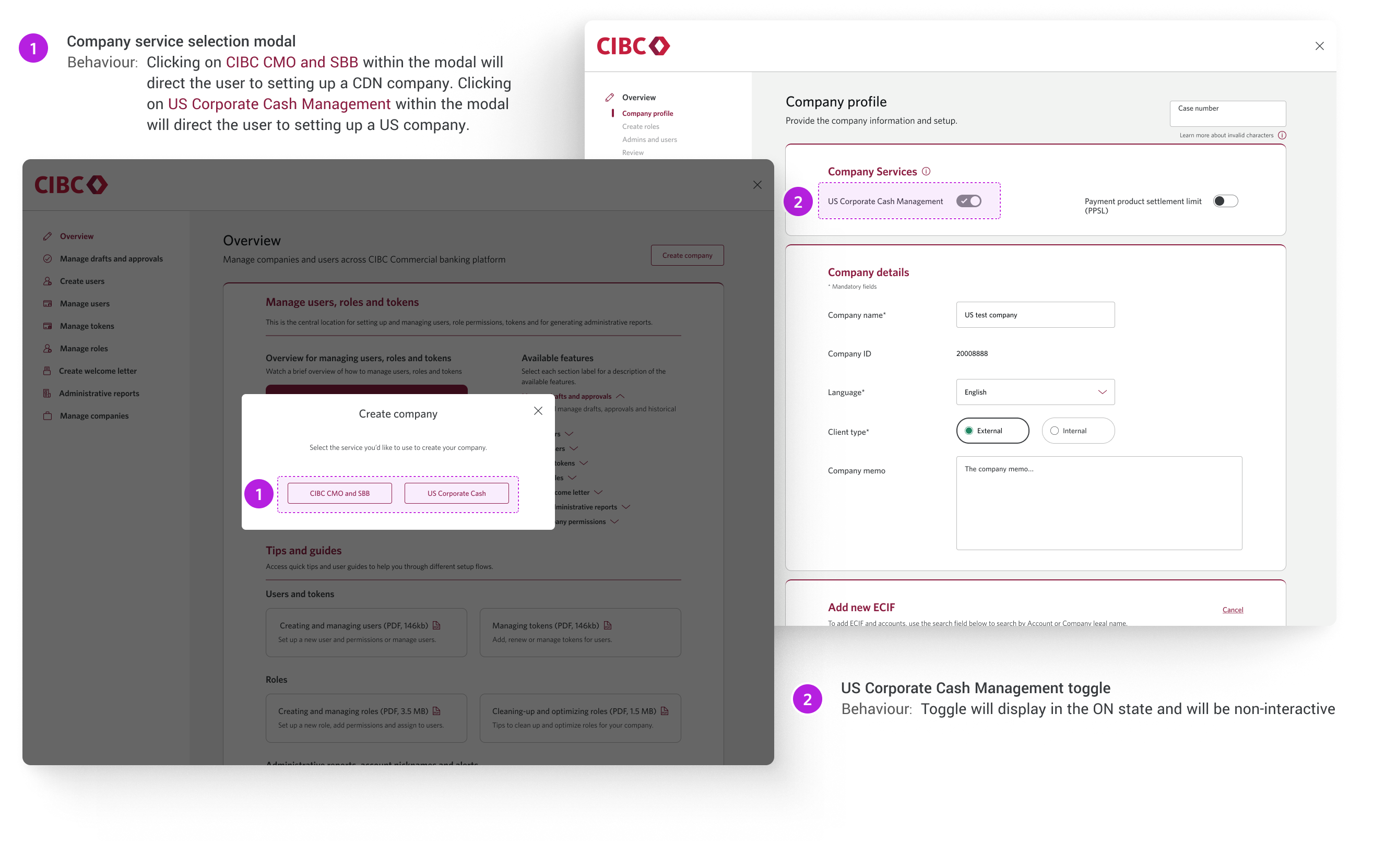 Product selection screen determining market context
